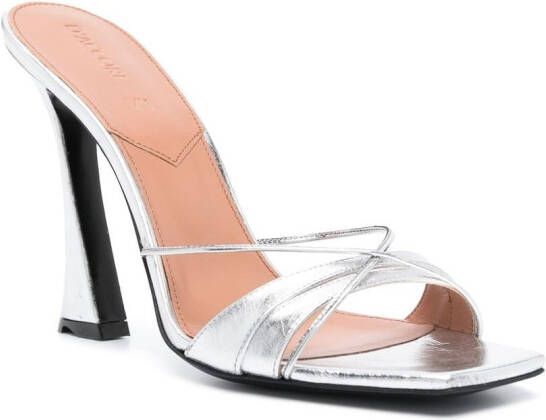 D'ACCORI Lust 100mm metallic-effect mules