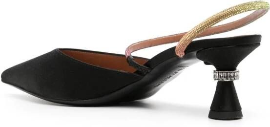 D'ACCORI pointed-toe strap-detail pumps Black