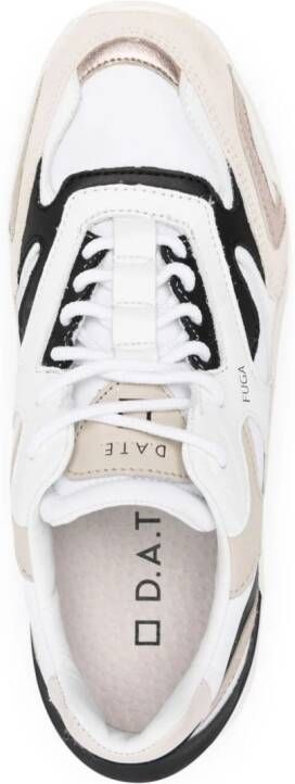 D.A.T.E. contrast-panel leather sneakers White