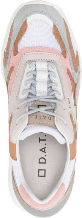 D.A.T.E. Fuga panelled chunky sneakers Neutrals