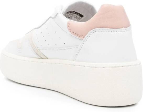 D.A.T.E. logo-debossed leather sneakers White