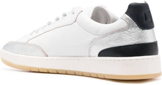 D.A.T.E. perforated toe-box leather sneakers White