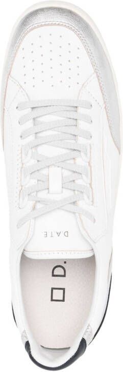 D.A.T.E. perforated toe-box leather sneakers White