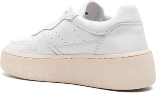 D.A.T.E. Step leather platform sneakers White