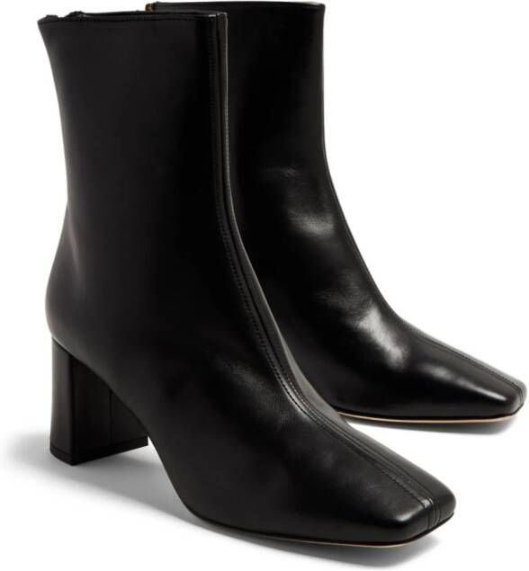 Dear Frances Cube 70mm leather ankle boots Black