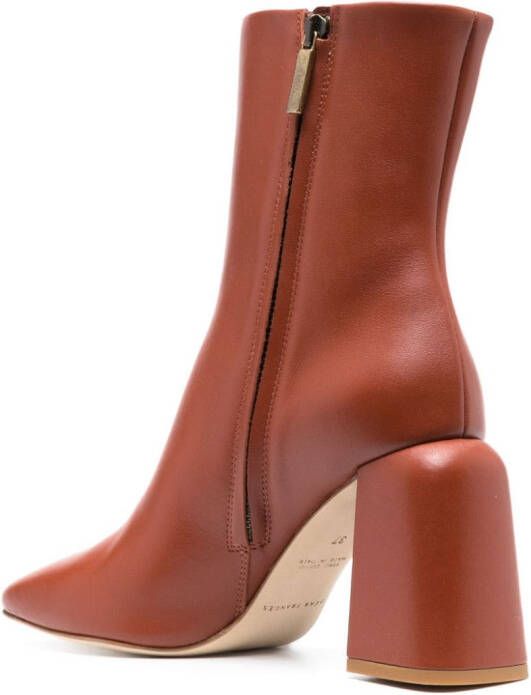 Dear Frances Imani 100mm leather ankle boots Brown