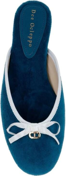 Dee Ocleppo Athens terry-cloth mules Blue