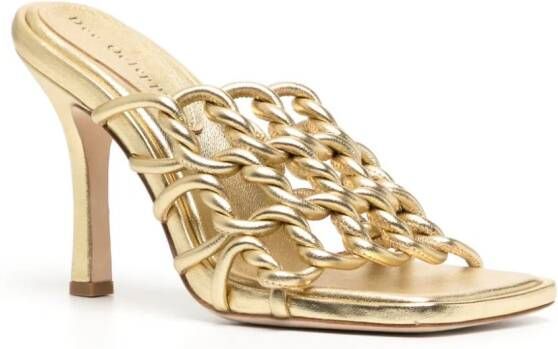 Dee Ocleppo Belize 90mm leather sandals Gold