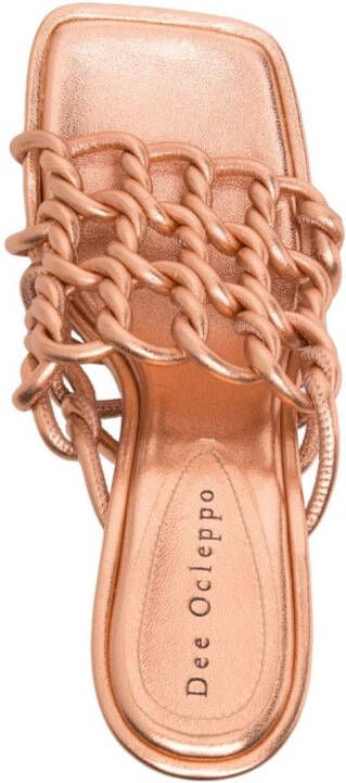 Dee Ocleppo Belize 90mm leather sandals Orange