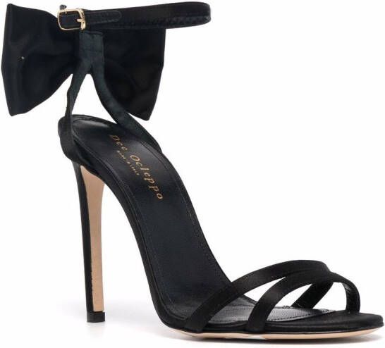 Dee Ocleppo bow-detail leather sandals Black