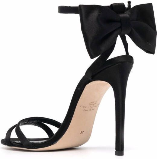 Dee Ocleppo bow-detail leather sandals Black