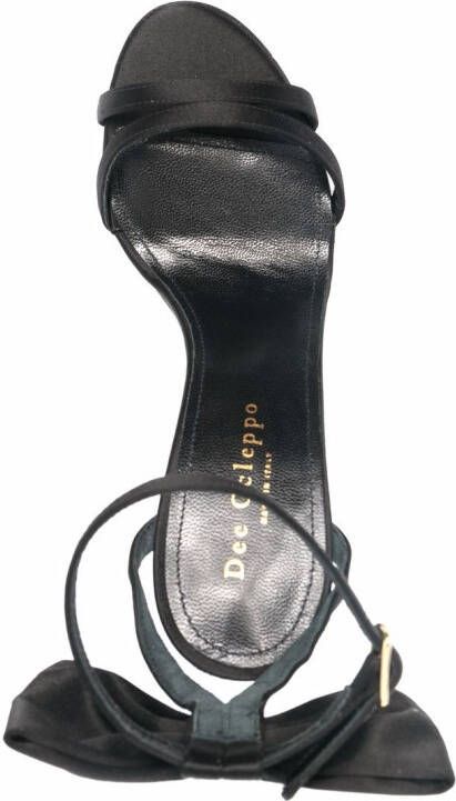 Dee Ocleppo bow-detail leather sandals Black