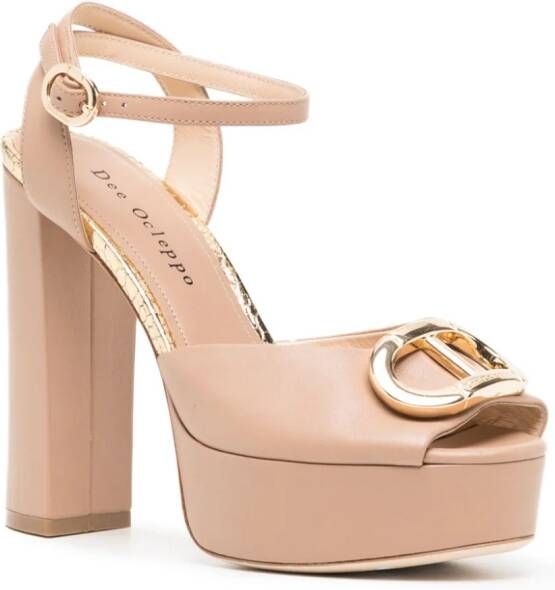 Dee Ocleppo Brigitte 85mm leather sandals Pink
