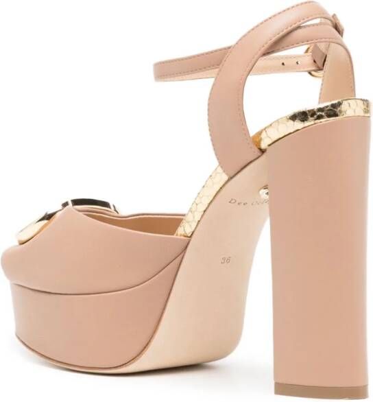 Dee Ocleppo Brigitte 85mm leather sandals Pink