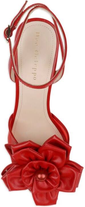 Dee Ocleppo England appliquéd leather sandals Red