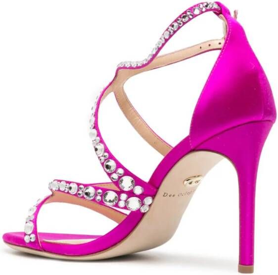Dee Ocleppo Fiji 90mm crystal-embellished sandals Pink