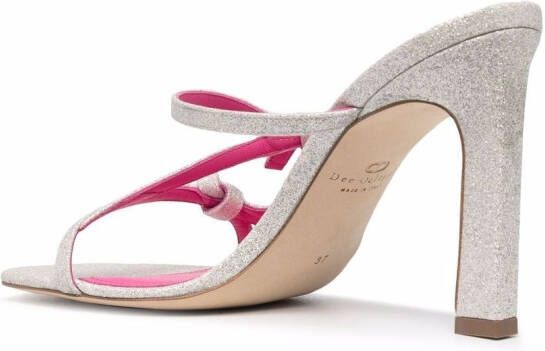 Dee Ocleppo glittered leather sandals Grey
