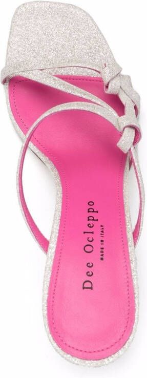 Dee Ocleppo glittered leather sandals Grey