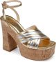 Dee Ocleppo Havana leather platform sandals Gold - Thumbnail 2