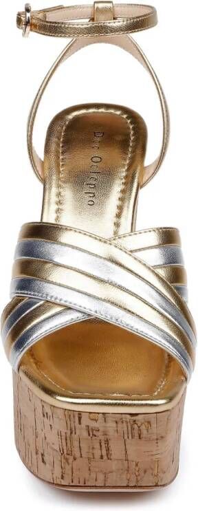 Dee Ocleppo Havana leather platform sandals Gold