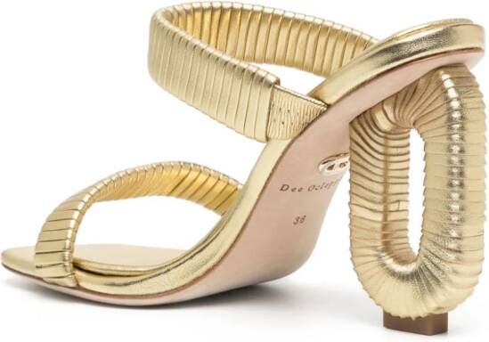 Dee Ocleppo Jamaica 90mm leather sandals Gold