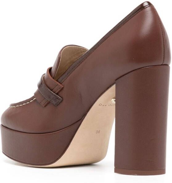Dee Ocleppo Lola 105mm leather pumps Brown