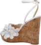 Dee Ocleppo Madrid leather wedge sandals White - Thumbnail 3