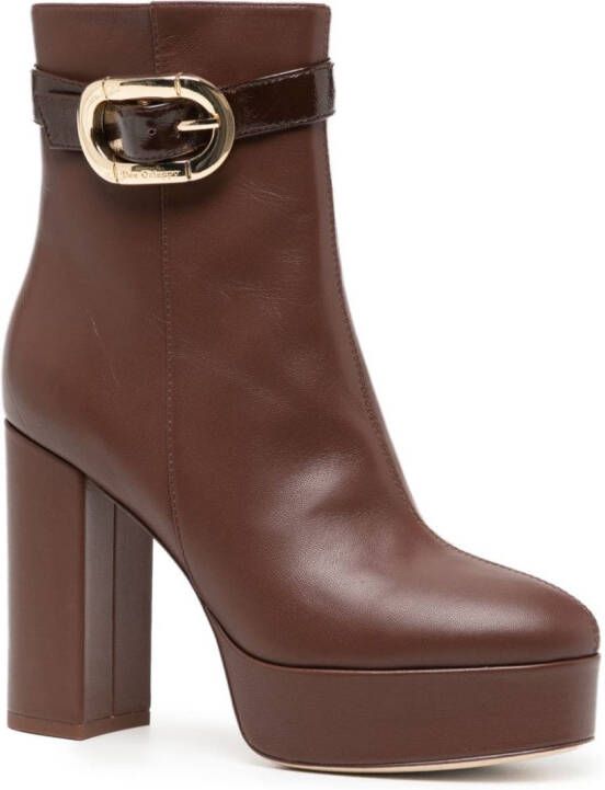 Dee Ocleppo Mel 75mm leather ankle boots Brown