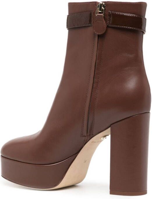 Dee Ocleppo Mel 75mm leather ankle boots Brown
