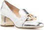 Dee Ocleppo Michelle 55mm metallic-effect loafers Silver - Thumbnail 2