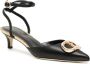 Dee Ocleppo Paige 40mm logo-engraved leather pumps Black - Thumbnail 2