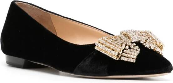 Dee Ocleppo Pretty velvet ballerina shoes Black