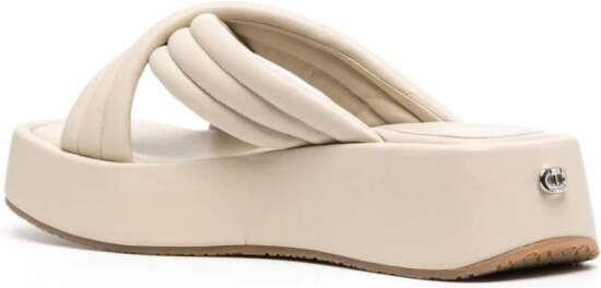 Dee Ocleppo Sicily 50mm platform leather sandals Neutrals
