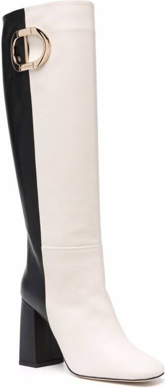 Dee Ocleppo two-tone leather boots White
