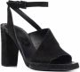 Del Carlo 100mm asymmetric cut-out strap sandals Black - Thumbnail 2