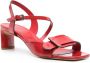 Del Carlo 50mm leather sandals Red - Thumbnail 1