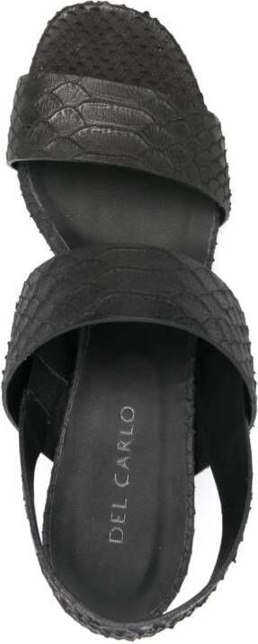 Del Carlo 55mm leather sandals Black