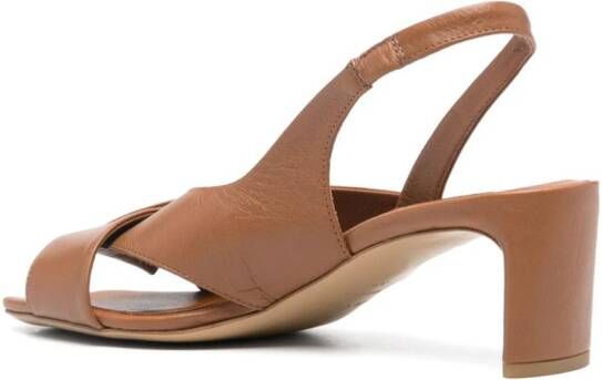 Del Carlo 55mm leather sandals Brown