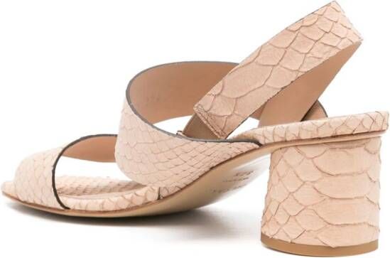 Del Carlo 60mm leather sandal Neutrals