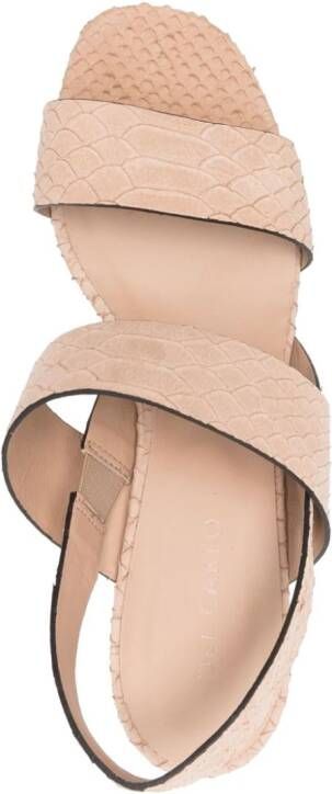 Del Carlo 60mm leather sandal Neutrals