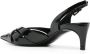 Del Carlo 60mm slingback leather sandals Black - Thumbnail 3