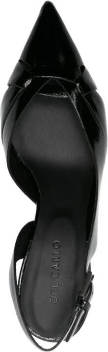 Del Carlo 60mm slingback leather sandals Black