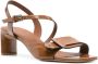 Del Carlo 60mm square-toe leather sandals Brown - Thumbnail 2