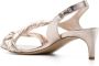 Del Carlo 60mm twisted leather sandals Silver - Thumbnail 3