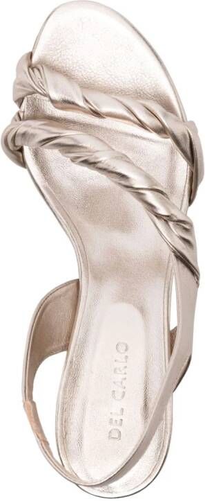 Del Carlo 60mm twisted leather sandals Silver