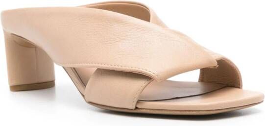 Del Carlo 65mm leather sandals Neutrals