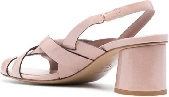 Del Carlo 65mm patent leather sandals Pink