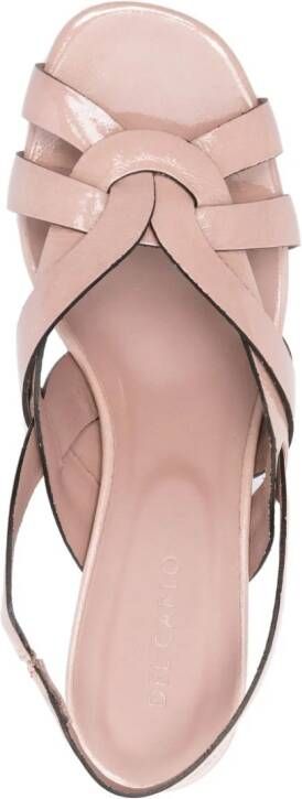 Del Carlo 65mm patent leather sandals Pink