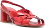 Del Carlo 65mm patent leather sandals Red - Thumbnail 2