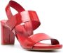 Del Carlo 75mm patent leather sandals Red - Thumbnail 2